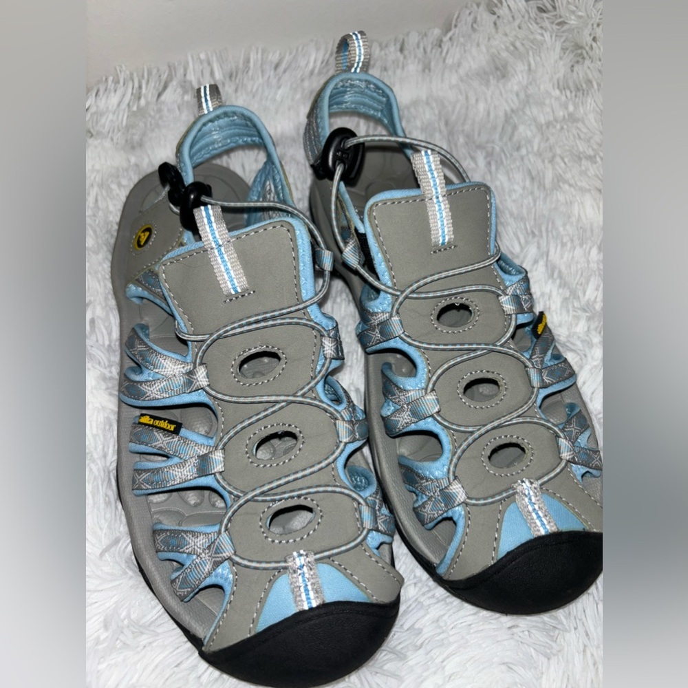 Atika Womens Athena Lightweight Athletic Outdoor Sandles, Oceanside.